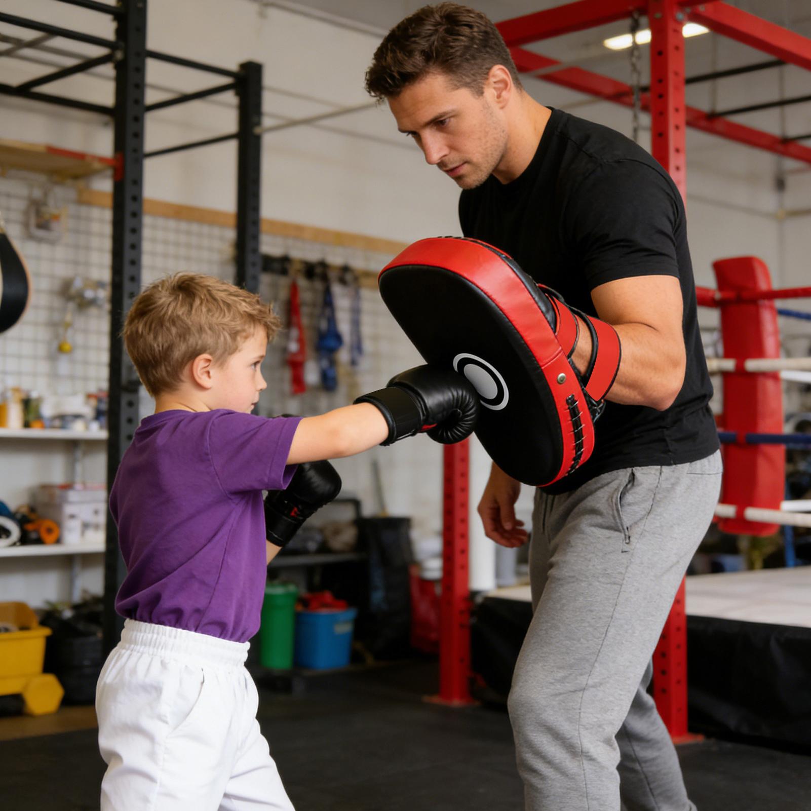 PU Leather Boxing Pads Curved  - مراجعة Home Gym Trainer وسعره