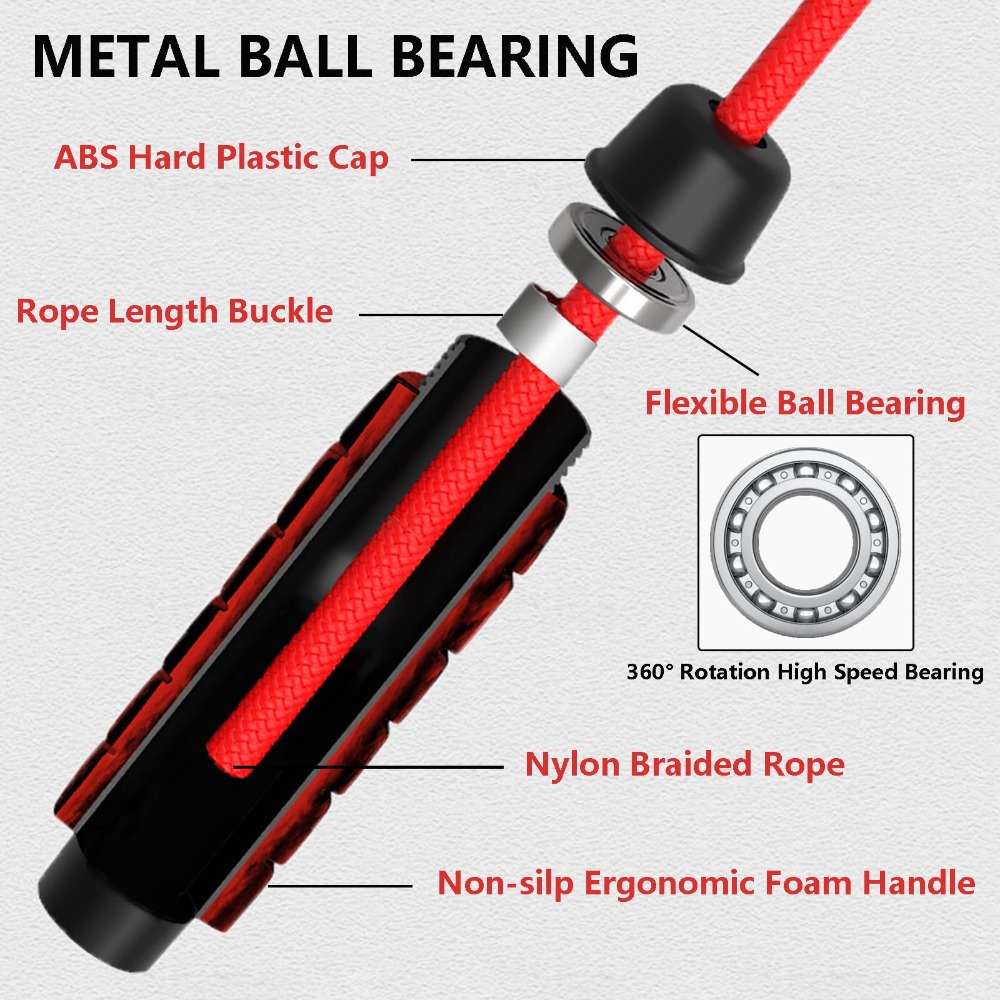 Tangle-Free Weighted Jump Rope - مراجعة Jump Rope Bearing وسعره
