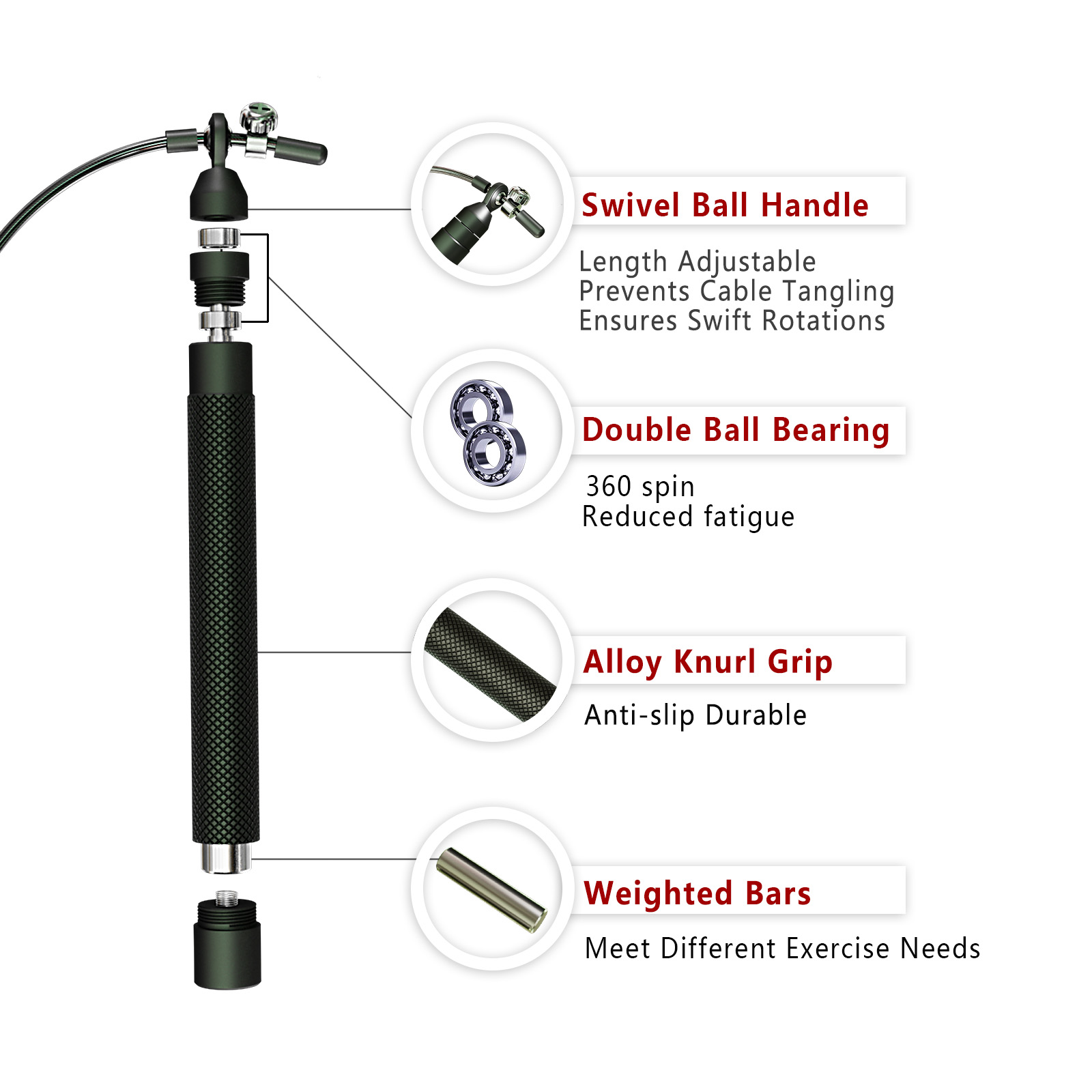 Crossfit Weighted jump rope gy - مراجعة Jump Rope Bearing وسعره