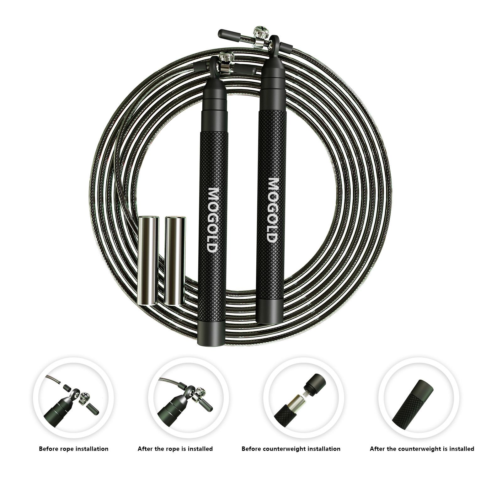 Crossfit Weighted jump rope gy - مراجعة Jump Rope Bearing وسعره