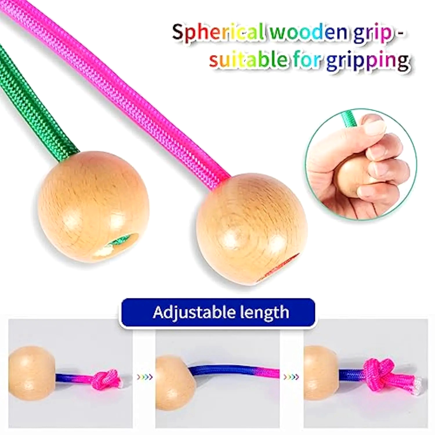 5M Rainbow Long Jump Rope for  - مراجعة Jump Rope Bearing وسعره
