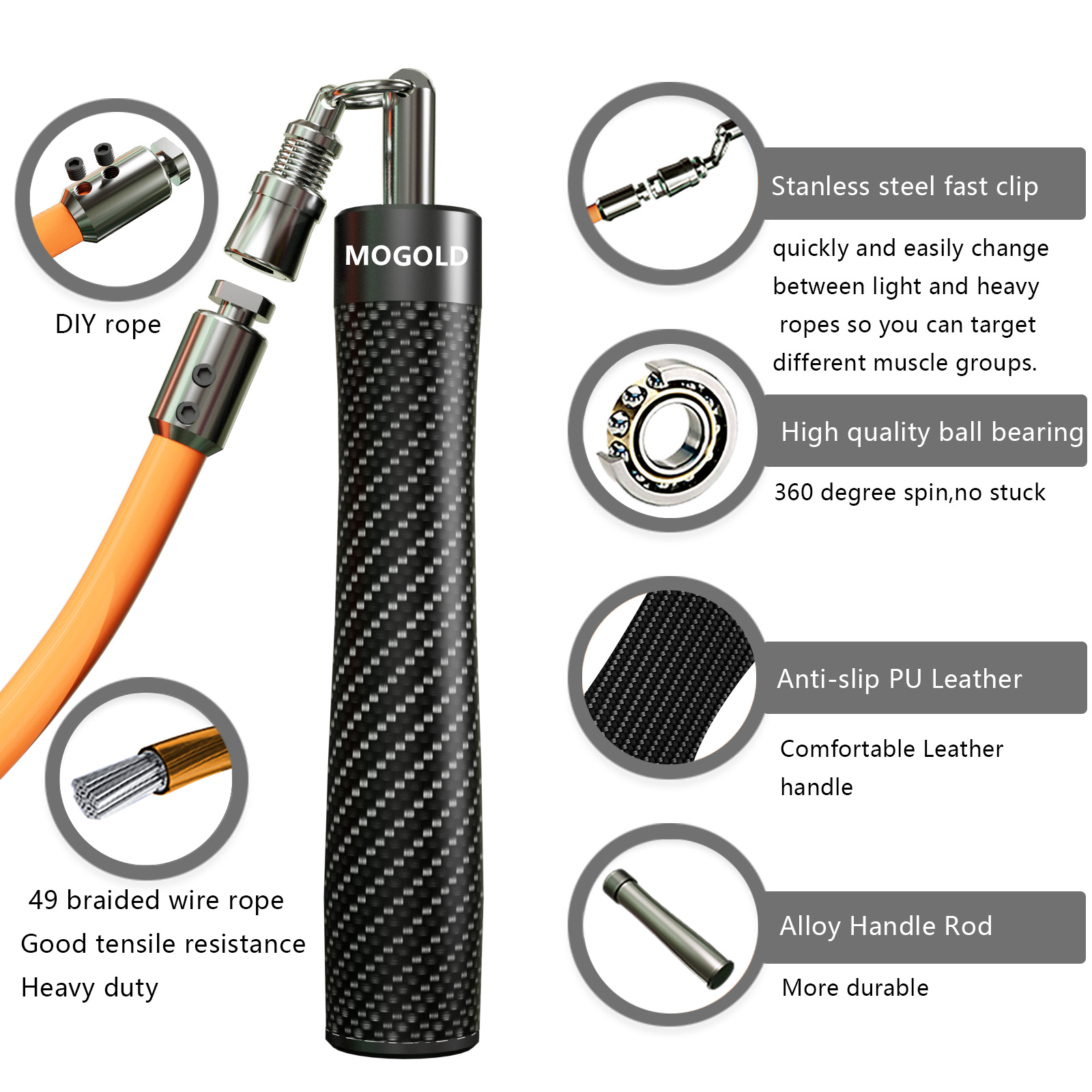 MOGOLD High-Speed Jump Rope |  - مراجعة Jump Rope Bearing وسعره