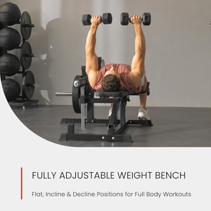 Adjustable Weight Bench with L - مراجعة Home Gym Weight Machine وسعره