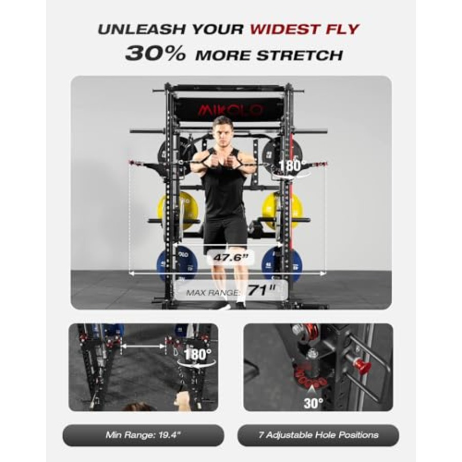 Home gym Smith machine: steel, - مراجعة Home Gym Leg وسعره