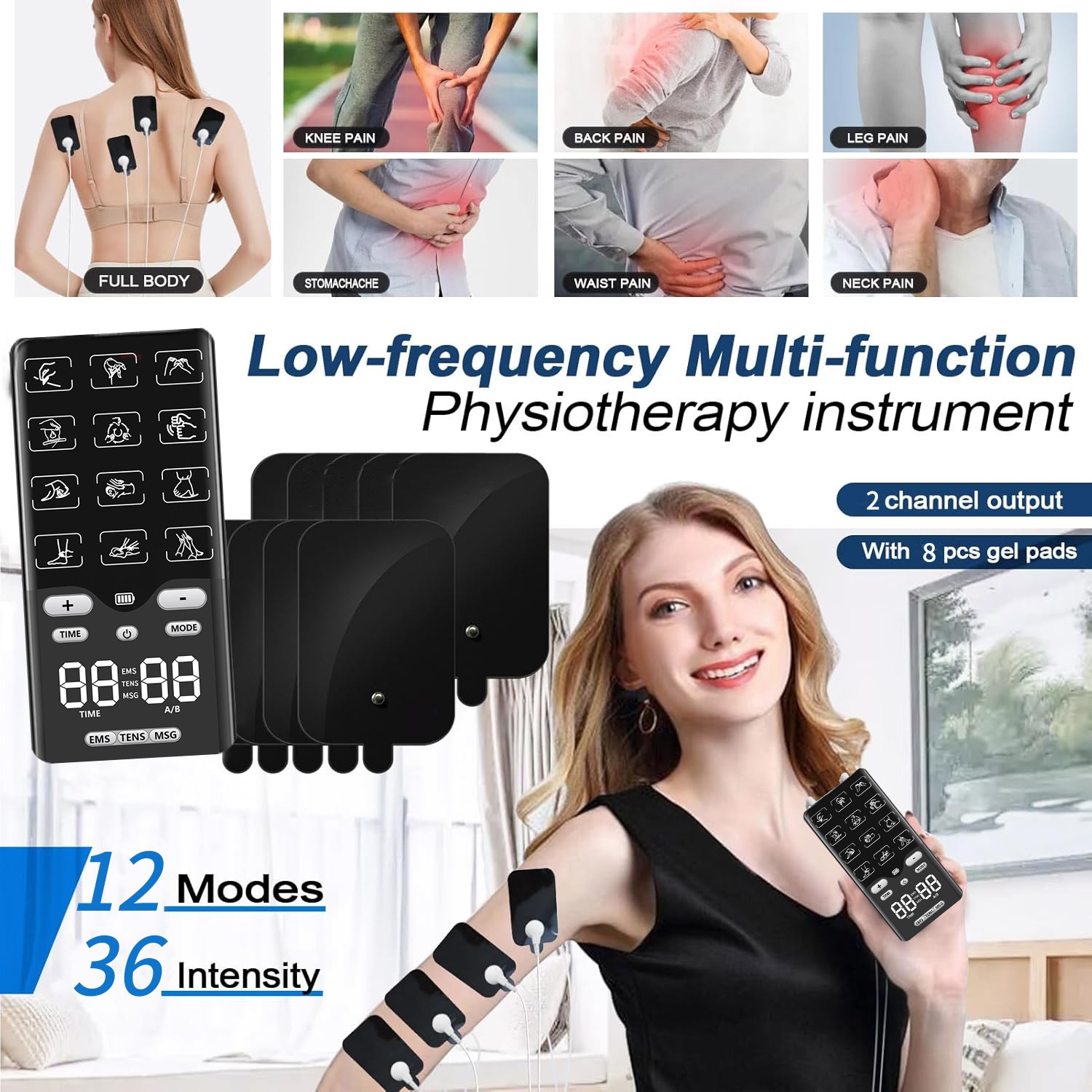 Portable TENS-EMS Unit Muscle  - مراجعة Home Gym Unit وسعره